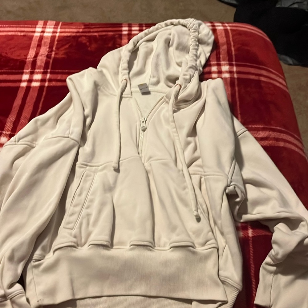 Cream Colored Zip Up hoodie from Target